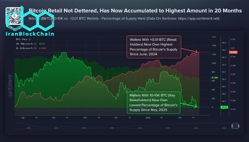 رفتار سرمایهگذاران بیت کوین. منبع: سنتیمنت